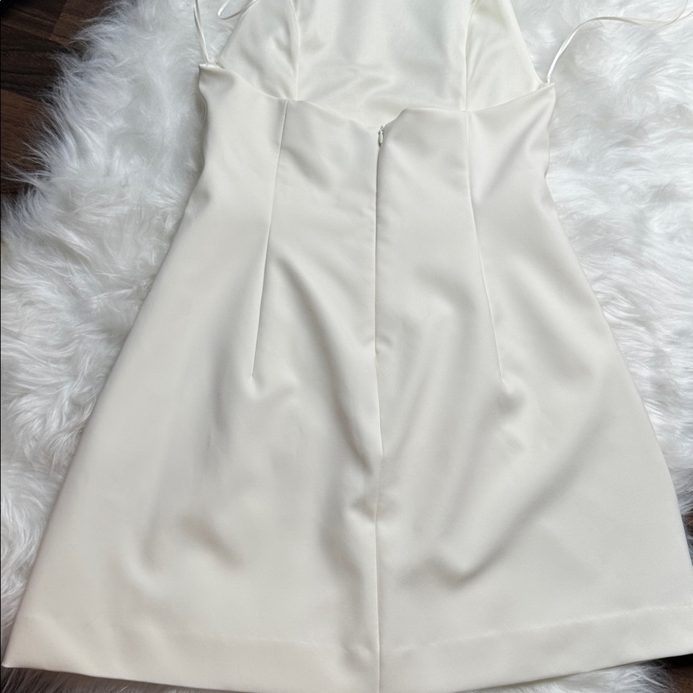 Zara White Jeweled Floral Print Neck Wrap Sleeveless Dress Womens Size Small - Picture 10 of 10